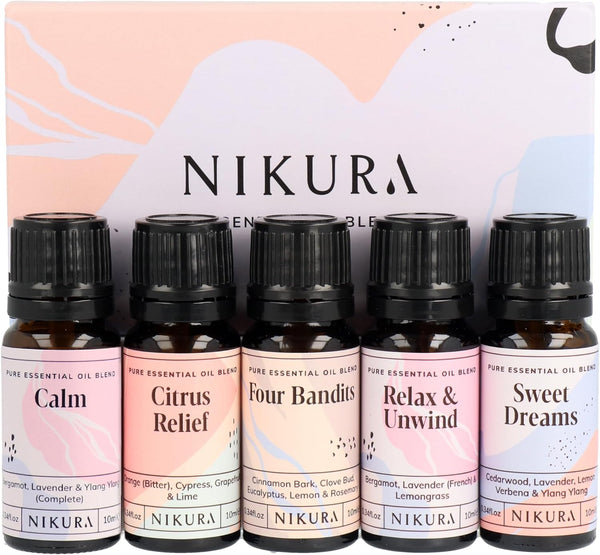 Essential Oils Blends Gift Set | Calming Essential Oils for Diffusers for Home, Sleep, Wax Melts | Relaxing Aromatherapy Oils Set | UK Made & Vegan