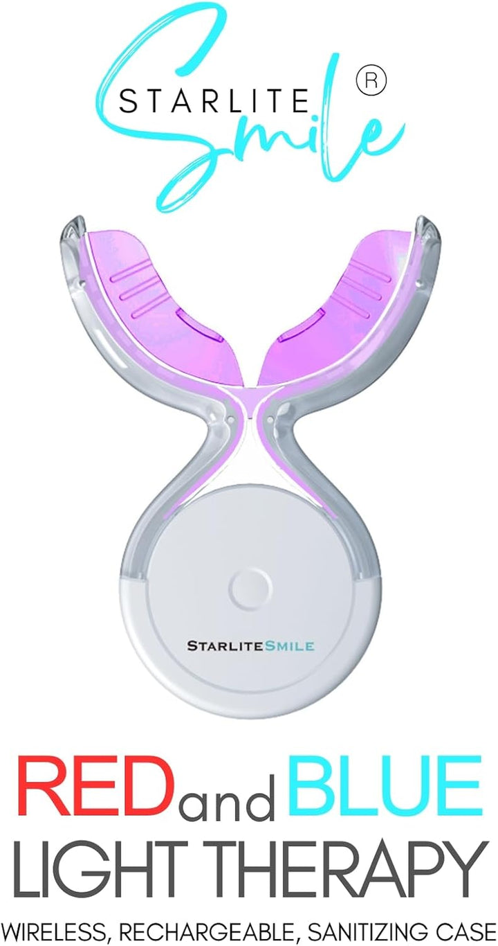 RED, BLUE, & RED+BLUE Gum Light, Sterilizing Case & Goggles, Toothache Relief Bleeding Gums, Red and Blue Light Gum Therapy Gum Health Repair Gum Stimulator. Whitening Accelerator Gum Light Therapy