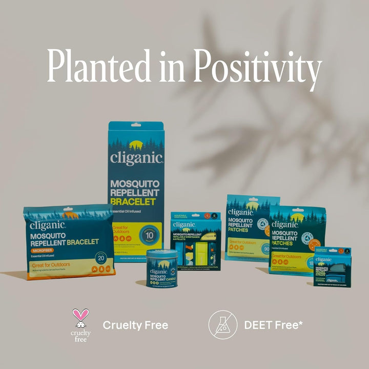 10 Pack Mosquito Repellent Bracelets, Deet-Free Bands, Individually Wrapped