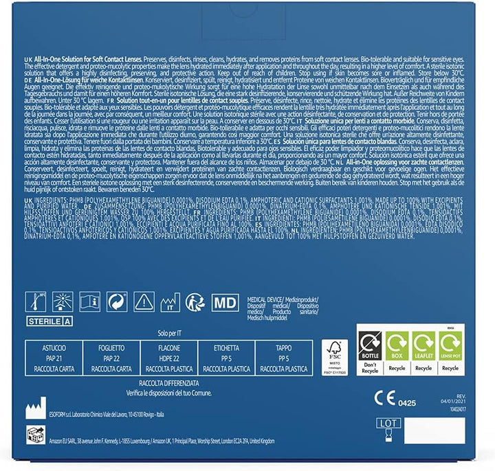 All-In-One Solution for Soft Contact Lenses, 3 X 360Ml