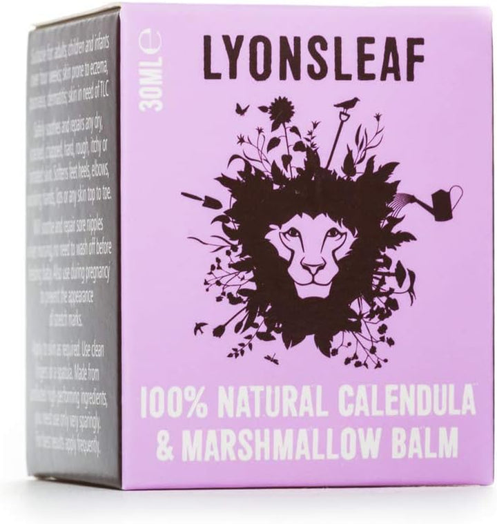 Calendula and Marshmallow Balm - 100% Natural Calendula Cream with Marshmallow Root - for Eczema, Psoriasis, Dry, Cracked, Rough, Hard or Irritated Skin 30Ml