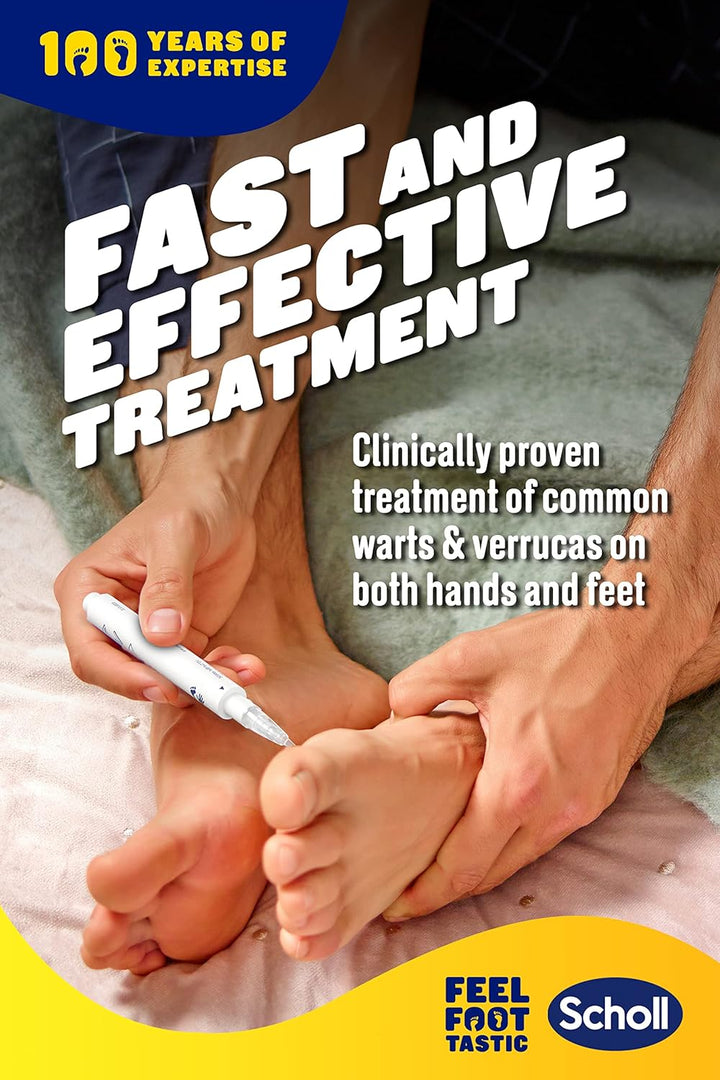 Dr. Scholl’S Verruca Treatment and Wart Remover Pen - Visible Results in 1 Week, Precision Tip for Removal of Warts & Verrucas on Hands & Feet, Suitable for Kids 4+, Easy Use 1-Click Applicator