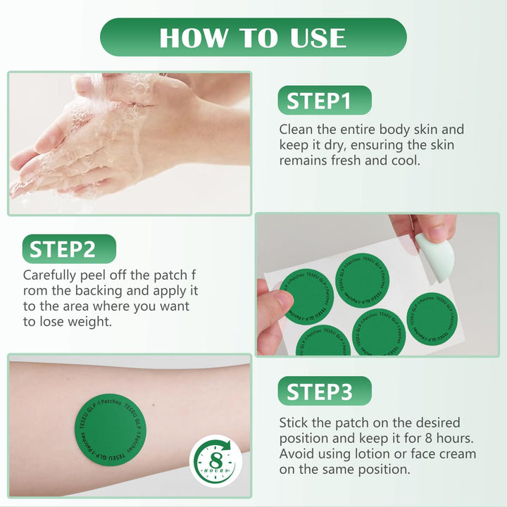 GLP-1 Patches,60Pcs Weightless Patches Healthy Shape Support