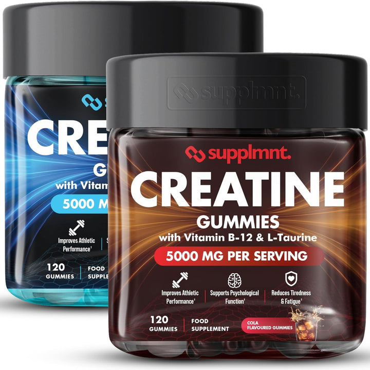 Creatine Gummies 5000Mg Lab-Tested 120Ct Max Strength Muscle Growth/Recovery Supplements for Men & Women Creatine Monohydrate B12 & L-Taurine Vegan Gym Pre Workout Gummies, (Blueberry)