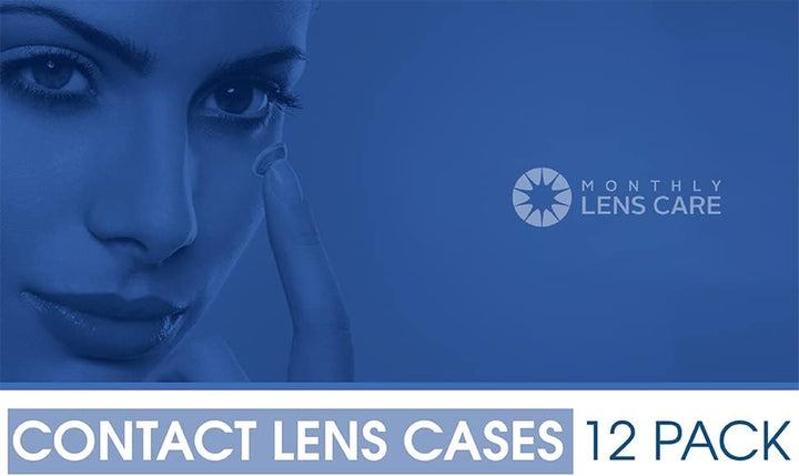 Contact Lens Cases 12 Pack. One Year Supply. Protect Your Eyes by Changing Your Contact Lens Case Monthly