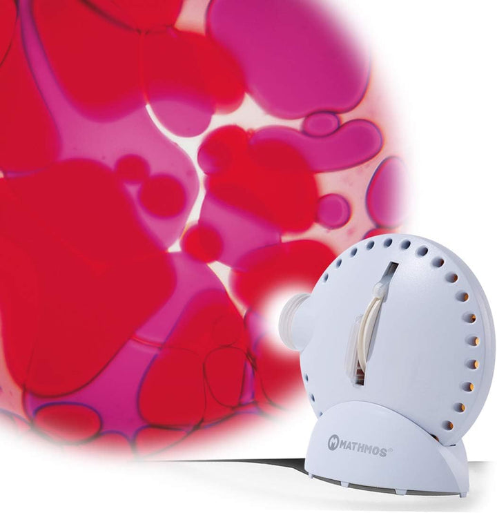 Sensory Room Projector - White with Lava Lamp Effect Wheel - Yellow/Red