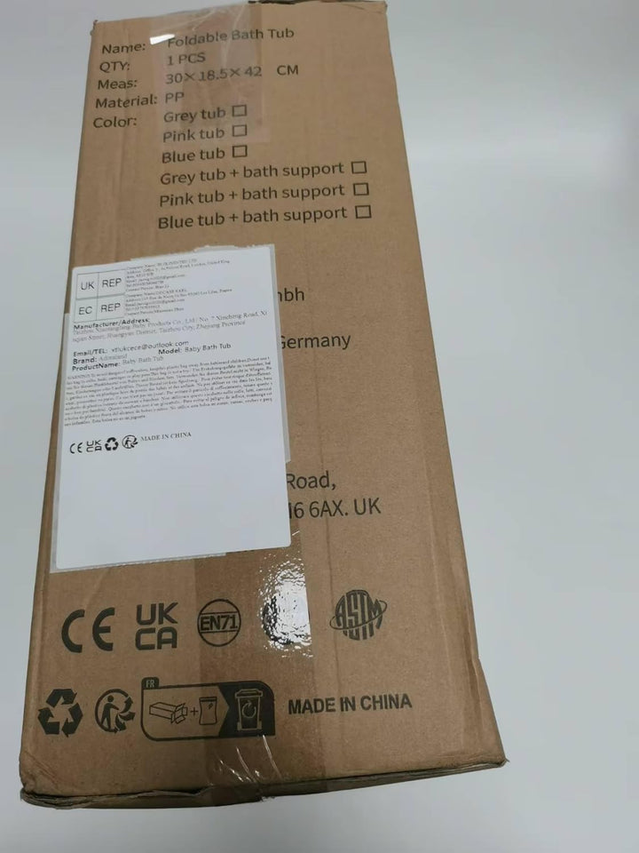 Baby Bath Foldable Tub Collapsible Bathtub Baby Bath Essentials for Newborn with Seat Support Cushion Stand Folding Baths for Toddler 0-12 Months Travel Portable Infant Tubs Soft Bathing Kids Grey