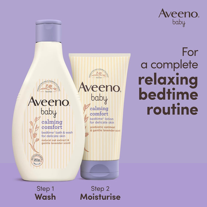 Calming Comfort Bedtime Lotion (1 X 150Ml), Calming Lavender Scent & Prebiotic Oatmeal Baby Lotion, Gentle Formula, Hydrates and Helps Protect Delicate Skin, Moisturises Skin for 24 Hours