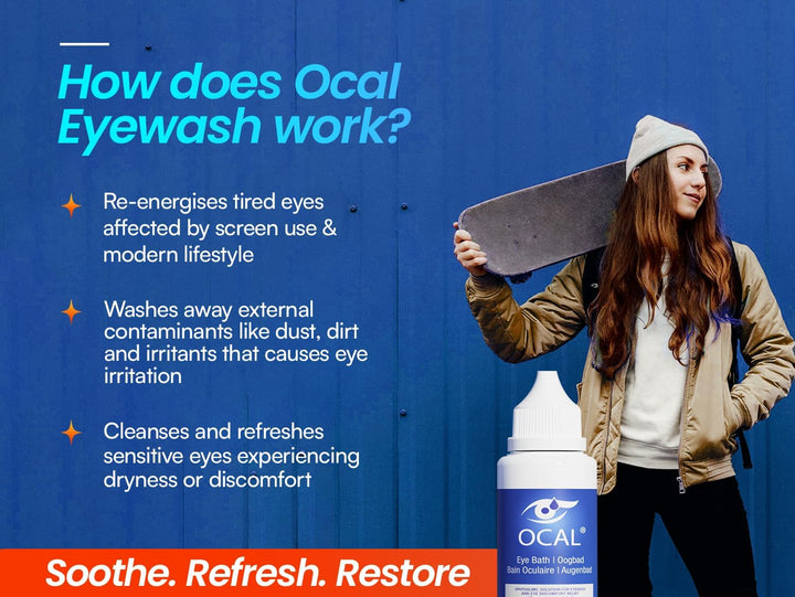 ® Multi Action Eyewash - 100Ml with Eye Wash Cup - 7.2Ph Balanced Ophthalmic Eyewash Solution for Irritation, Redness, Dryness & Tired Eyes – Gentle Eye Rinse – Suitable for Contact Lens Users