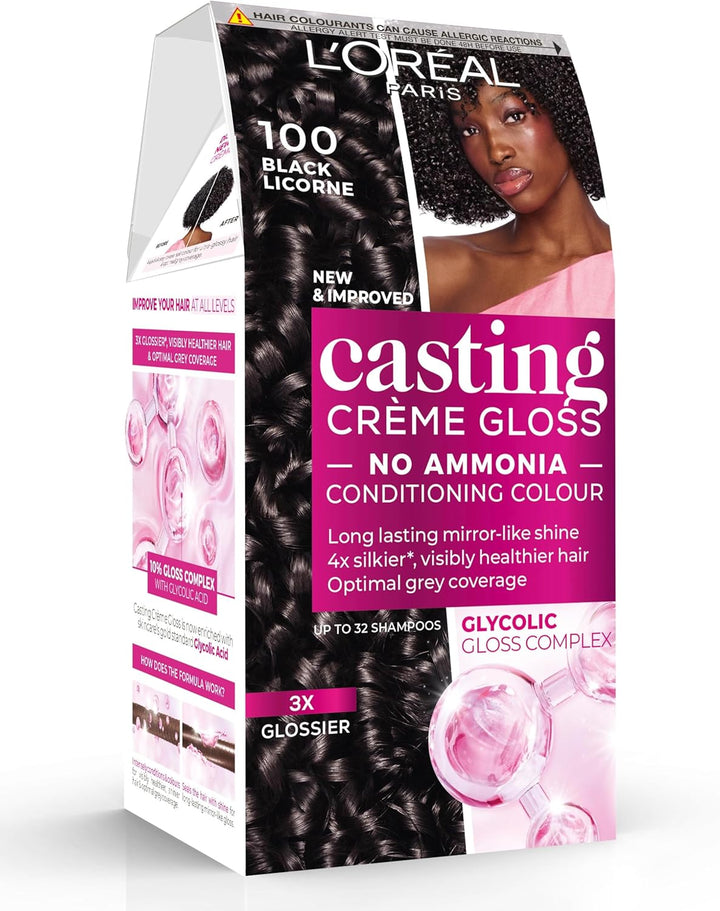 Casting Crème Gloss 600 Dark Blonde: This No-Ammonia, Semi-Permanent Hair Colour Lasts 32 Washes. Enjoy up to 3X Glossier, 4X Silkier, Visibly Healthier Hair with a Luminous Dark Blonde.