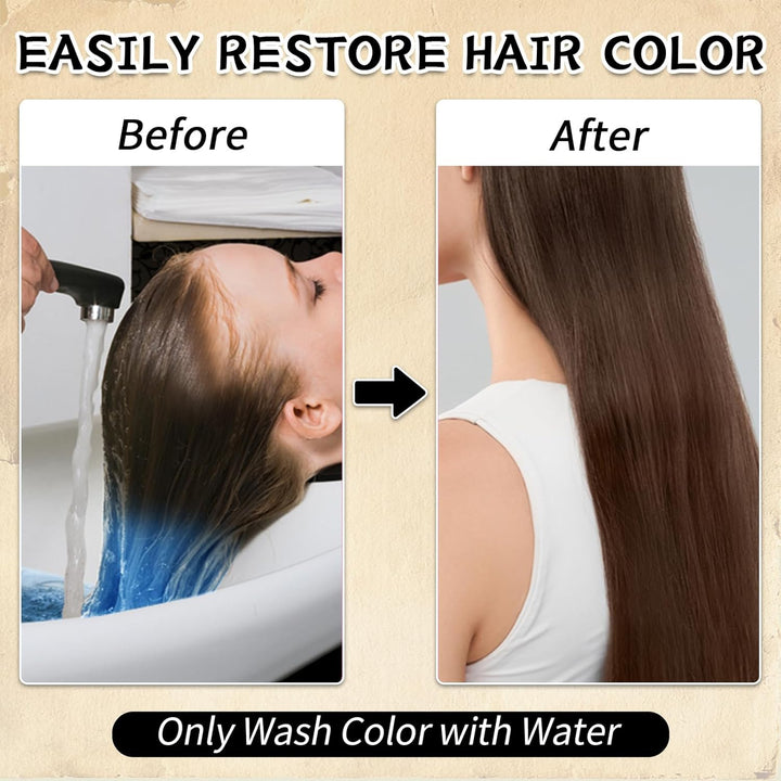 Hair Dye for Dark Hair, Temporary Hair Colour Comb for Girl & Women. Great Gift on Birthday Halloween Christmas Cosplay Party, Easy Washable and Safety Hair Chalk Comb(6 Bright Colour)