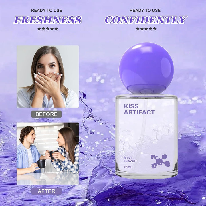 Probiotic Oral Spray, Fresh Breath Spray with Probiotics, Dry Mouth Spray, Mouth Freshener, Gentle Oral Care, Effectively Reduces Bad Breath, Alcohol-Free, Instant & Long-Lasting Freshness, 2 X 20Ml