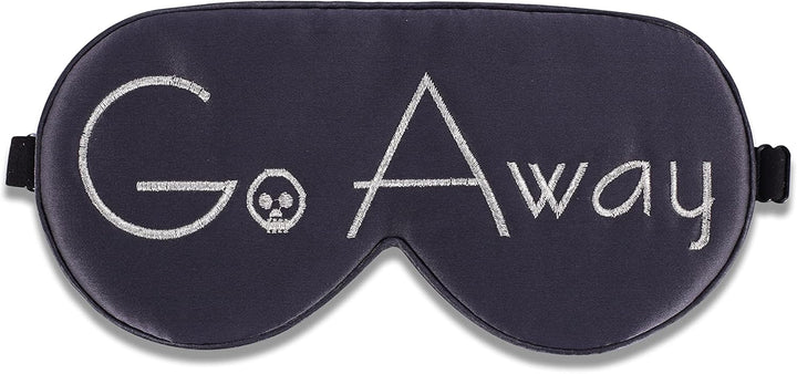 Sleep Mask Silk Cover Eye Contour Built-In No Pressure for Sleeping, Upgrade over Conventional Flat Satin Eye Masks, Machine Washable (Black)