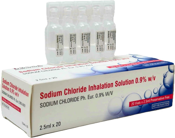Sodium Chloride Inhalation Solution 2.5 Ml X 20 | Isotonic Sterile | Nebuliser Solution | Sterile Solution