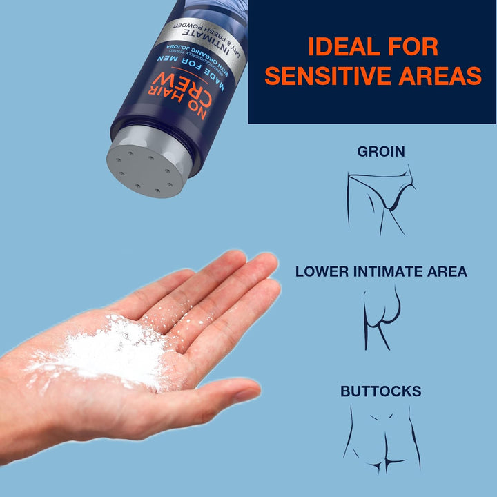 Intimate Dry & Fresh Powder for Men 100 G – Talc-Free Body Powder for Balls, Butt and Groin – Fights Sweat, Odour and Chafing – Stay Fresh and Dry