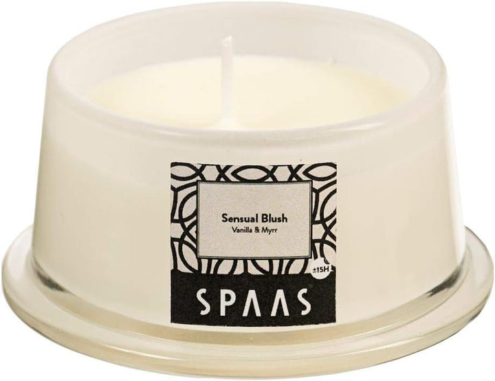 Scented Candle in Low Glass, ± 15 Hours, Magical Thoughts, Wine Red