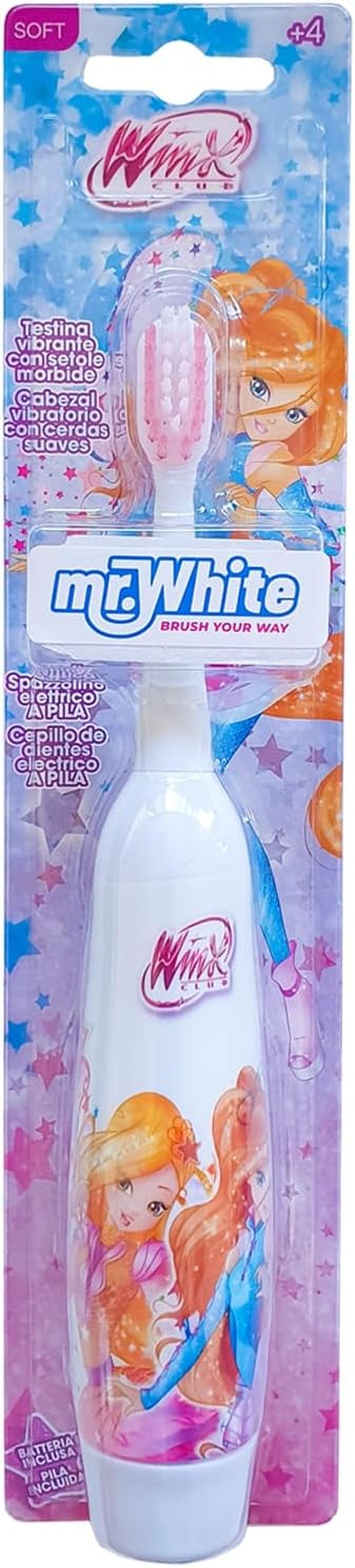 Disney Stitch Battery Powered Electric Toothbrush for Kids – Soft Rounded Bristles, Enhanced Vibration, Protection Cap & Battery Included | Gentle & Fun Oral Care for Children Ages 4+