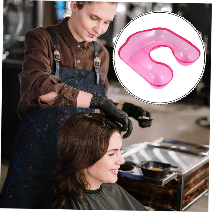 Plastic Neck Tray for Hairdressing Salon Perming and Dyeing Lightweight Hair Styling Sink with Grooved Design for Mess Hair Care Smooth Surface Shoulder Rest Cushion for DIY And