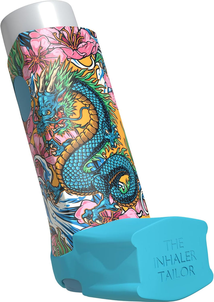 Urban Art Collection of Inhaler Cases – for Ventolin and Shorter Style Inhalers – Vegan Leather Case for Kids and Adults – Handmade in England (Stitched with Love, Shorter Style)