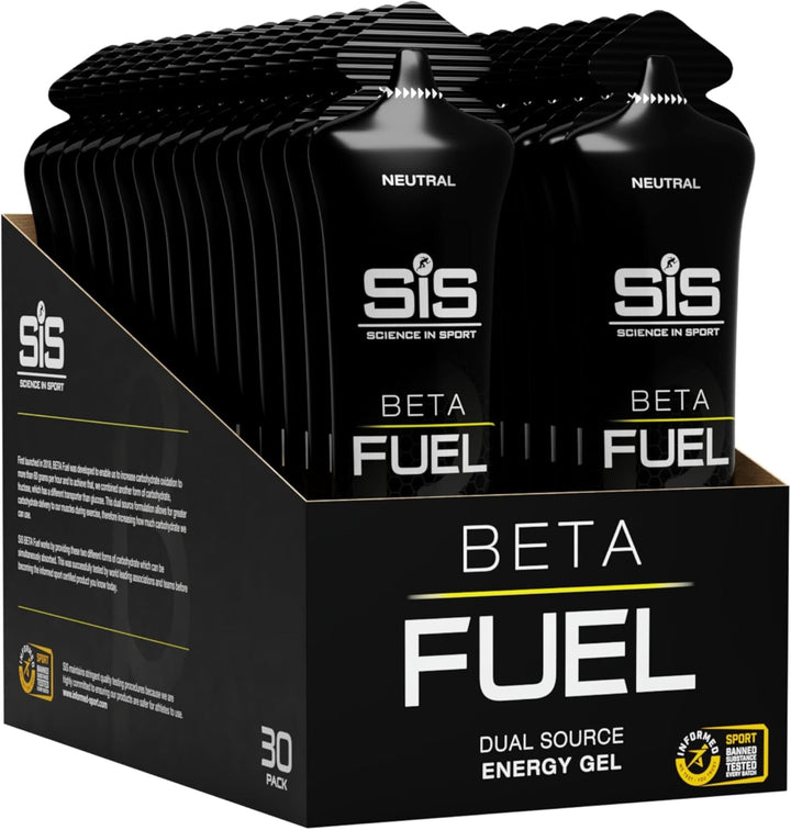 Beta Fuel Gels Dual Source Energy Gel, Strawberry and Lime Flavour, 40 G of Carbs per Pack, 60 Ml Pack (6 Pack)