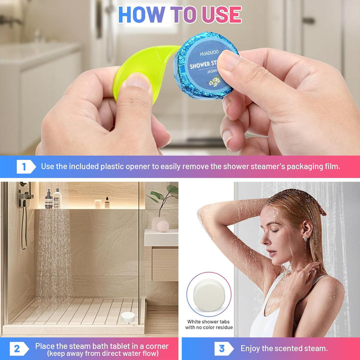 Shower Steamers Aromatherapy Birthday Gifts for Women and Men,30 Pack Shower Bombs for Stress Relief and Relaxation,Self-Care,Organic Essential Oils Relaxation Home SPA for Mothers Day Gifts