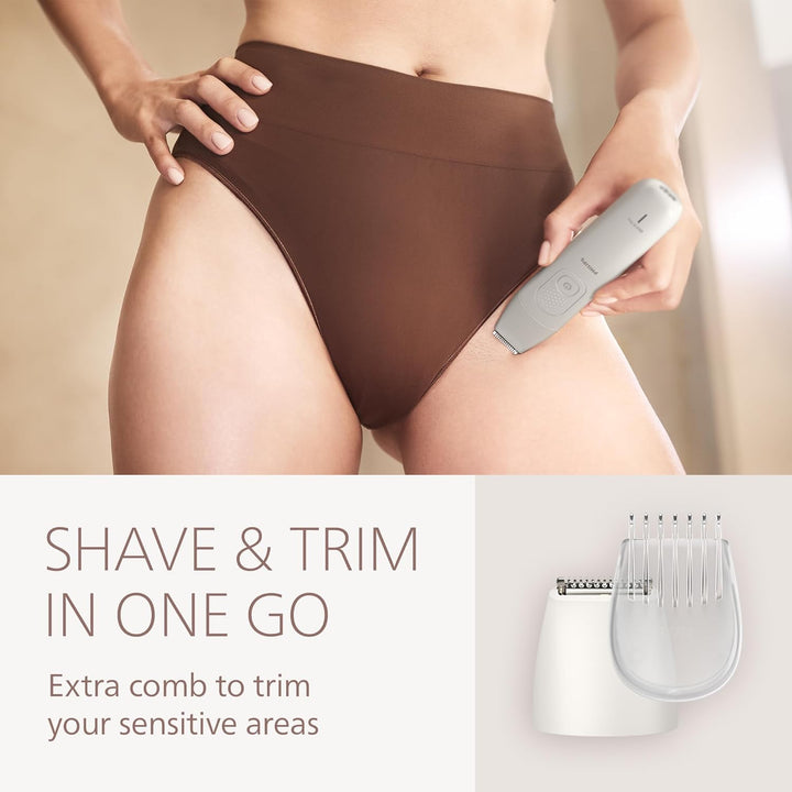 Lady Shaver Series 8000 - Cordless, Wet & Dry Electric Shaver, 3-Blade Shaving System, Flexible Shaving Head, LED Light, for Face, Legs, Body & Bikini, 100 Mins. Runtime, Model BRL159/00