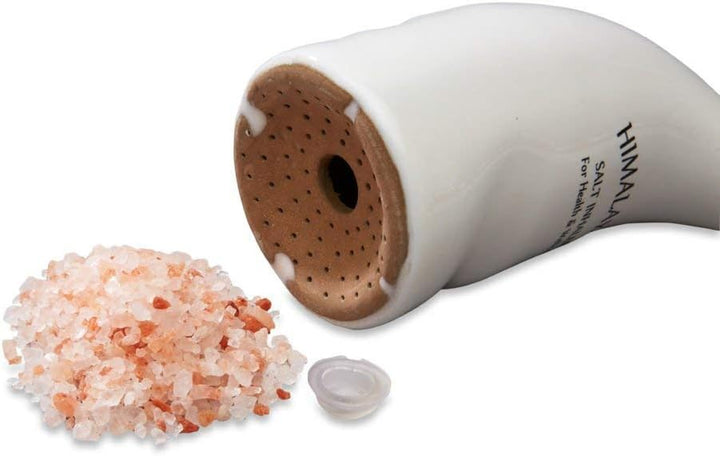 New Good Health Original Himalayan Salt Pipe Ceramic Filled with 100% Pure Himalayan Salt - with Hygienic Dust Cap 200Grm Salt