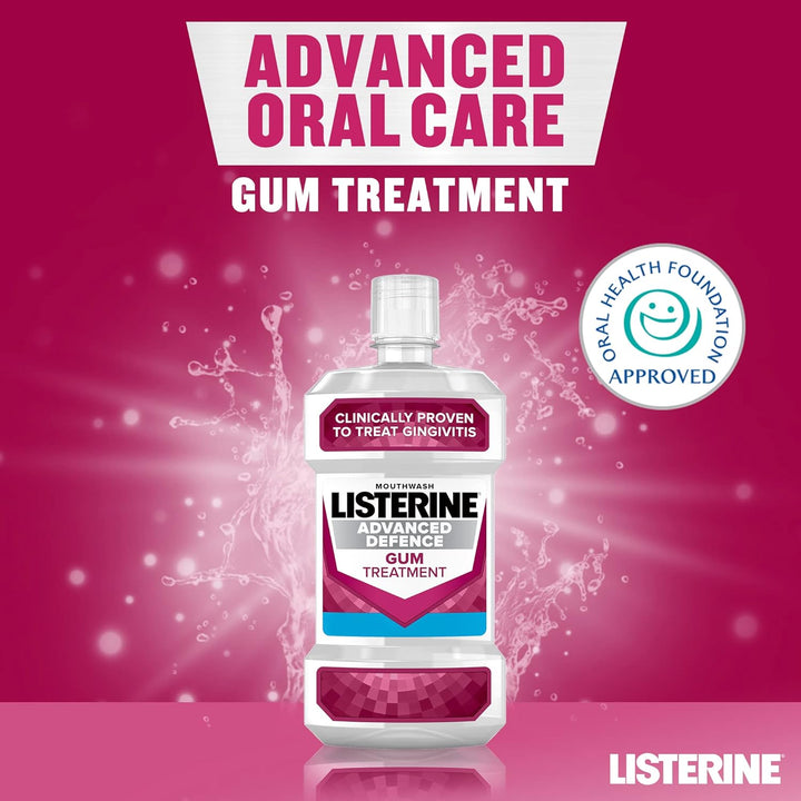 Advanced Defence Gum Treatment Mouthwash (500Ml), Clinically Proven to Treat Gum Disease as in Little as Two Weeks, Repels Plaque Germs to Treat and Prevent Gingivitis from Recurring