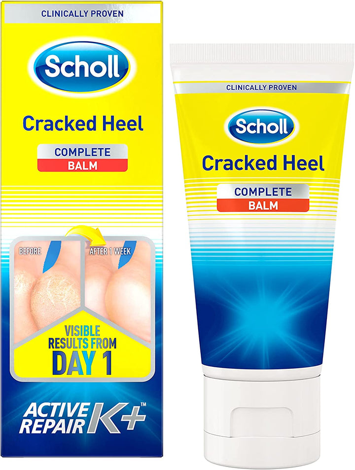 Scholl Cracked Heel Complete Cream with Repair K+, 60Ml - Moisturising Treatment Cream for Cracked Heels and Dry Skin with Keratin- 1 X 60 Ml
