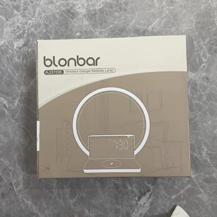 Bedside Lamp, Wake-Up Light, 10 Watt Wireless Charger, Touch Dimmable Table Lamp, Sunrise Alarm Clock, 3 Levels of Brightness, Soothing Sound, Bedroom Sleep Aid for Babies & Adults