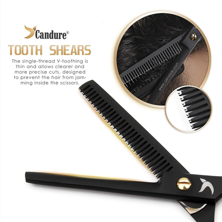 Hairdressing Cutting Scissors Barber and Thinning Salon Shears Set 5.5 Inch