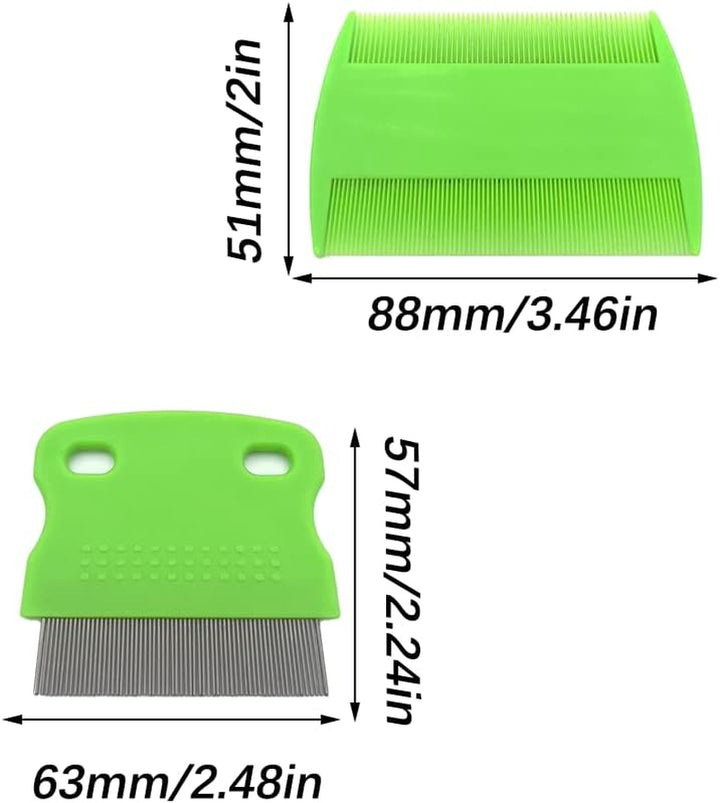 Hair Lice Comb, 2 PCS Lice Combs, Flea Lice Combs, Double Sided Teeth Comb, for Grooming and Removing Dandruff