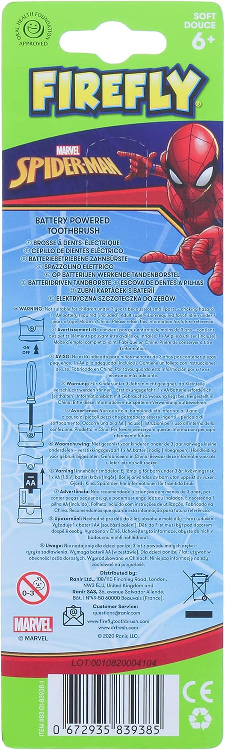 Firefly Marvel Spider-Man Battery Operated