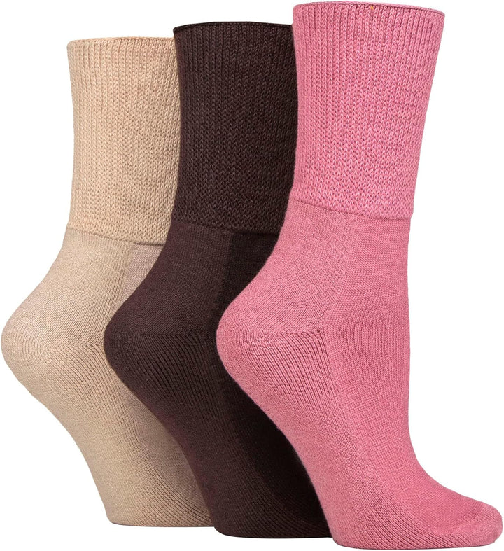 Footnurse - 3 Pack Unisex Extra Wide Bamboo Diabetic Socks | 4 Sizes | for Swollen Feet & Legs | Smooth Toe Seam | Cushioned Foot