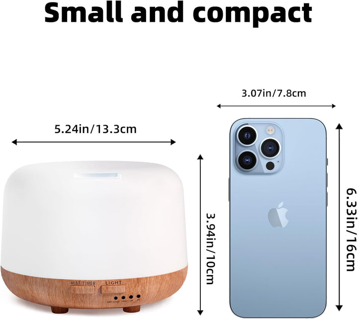 300ML Essential Oil Diffuser,Remote Control Aromatherapy Diffusers Humidifier with Adjustable Mist Mode & Waterless Auto-Off and 7 LED Light Colors for Bedroom,Office,Trip Yoga, SPA, Baby