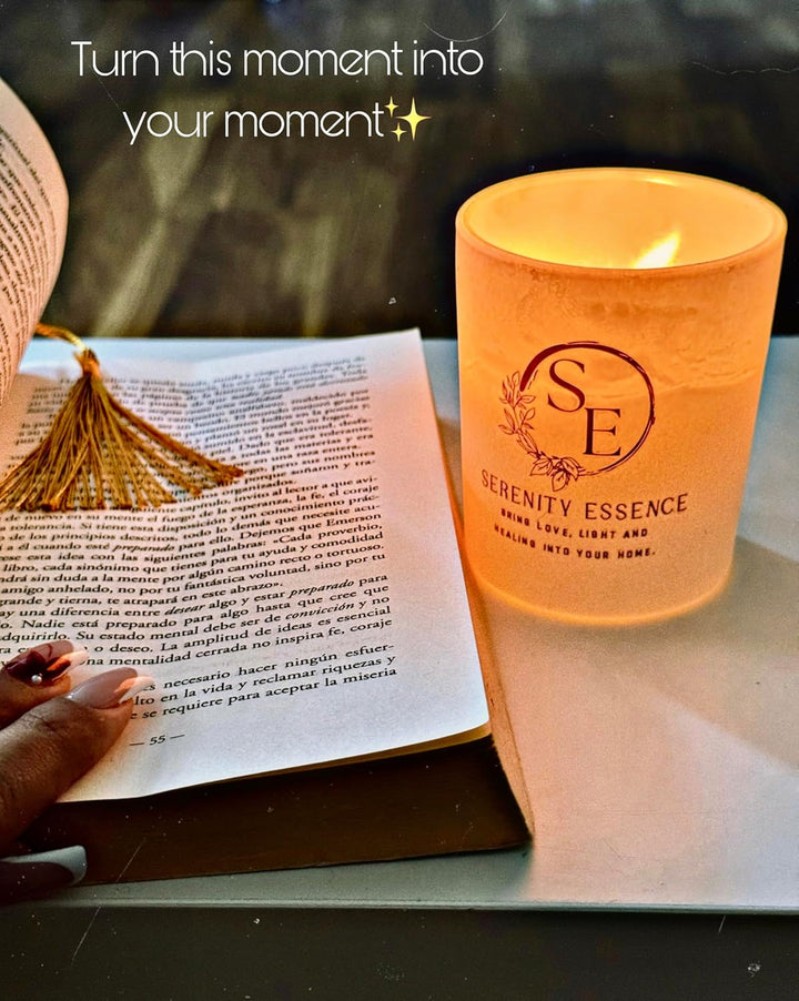 Lavender Candle with Rose Quartz Crystal Candle – Vegan Soy Wax Aromatherapy Candle, Healing & Stress Relief – Meditation & Relaxation – Christmas Gifts(60 Hrs)