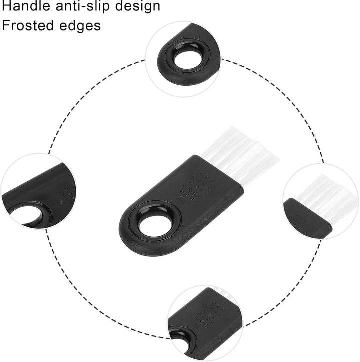 10Pcs Electric Shaver Cleaning Brush, Razor Cleaner Set, Nylon Bristle Brush for All Models, Black Handle with White Nylon Hair