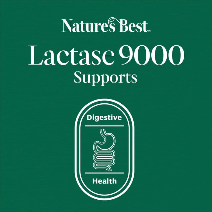 Super Strength Lactase Tablets 9000 FCC Enzyme Units - Max Strength Digestive Enzyme - UK Made - 60 Tablets (1 Month'S Supply)