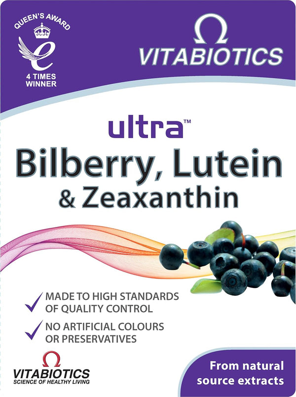 Bilberry, Lutein and Zeaxanthin Tablets
