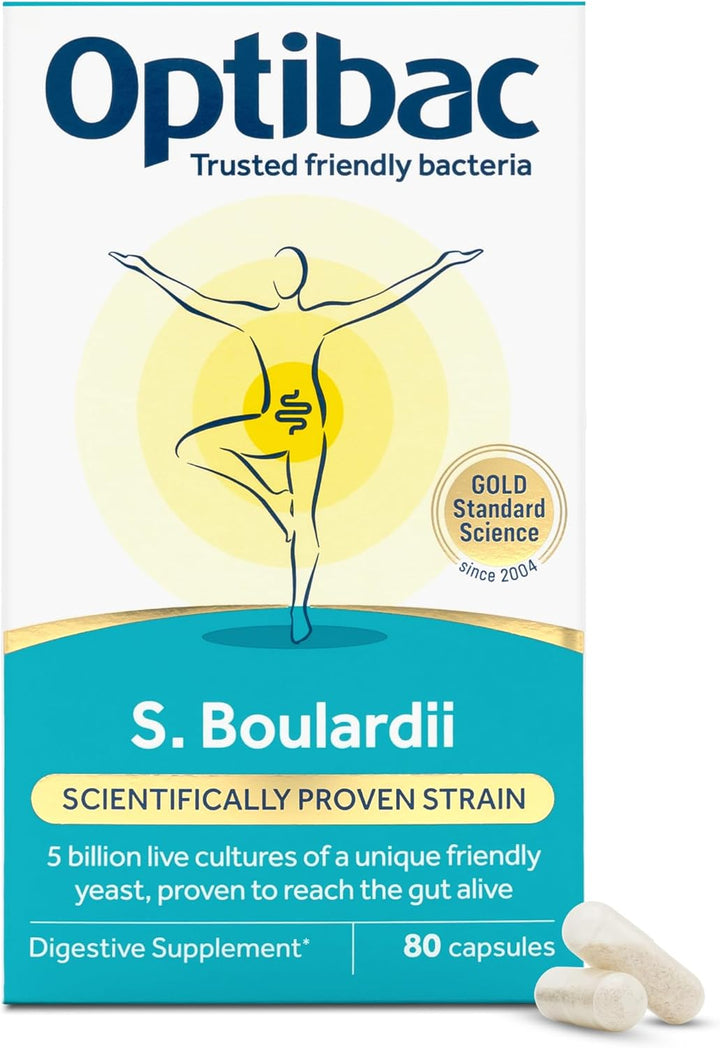 Saccharomyces Boulardii - Vegan Digestive Probiotic Supplement with 5 Billion Live Cultures - Most Recommended Brand - 40 Capsules