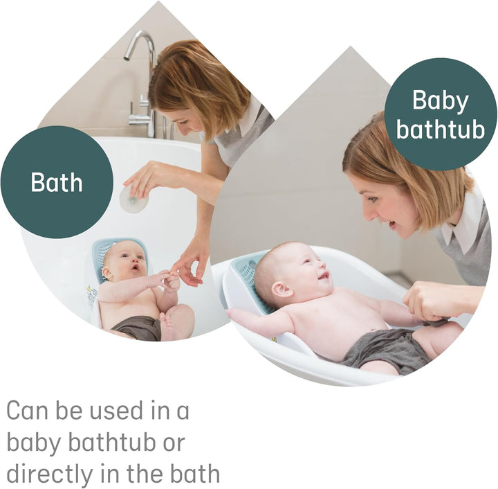 Soft Touch Mini Bath Support- Aqua - Newborn Bath Seat, Infant Bathing, Non-Slip, Easy Clean