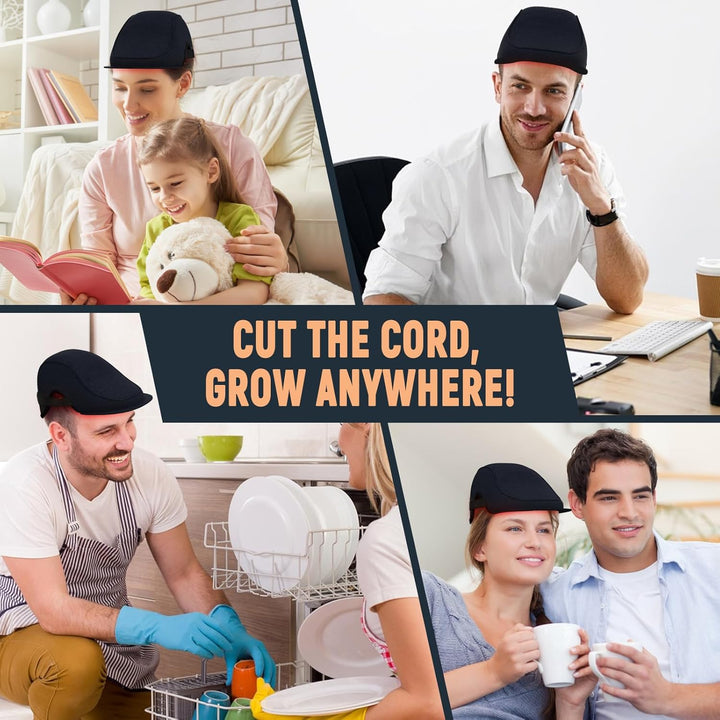 Laser Hair Growth Cap, 84 * 660Nm & 84 * 850Nm Wireless Infrared Red Light Therapy Beret Hat for Damaged Hair Repair, Prevent Hair Loss and Hair Regrowth Women and Men