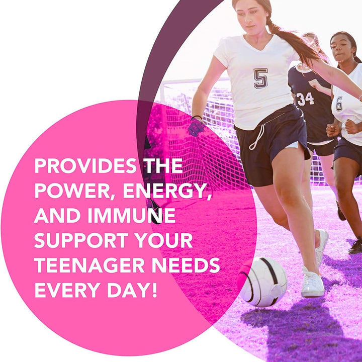 Source of Life Power Teen for Her - Food Based Chewable Multivitamin Vitamins for Teenagers - Vegan, Gluten Free - 60 Chewable Tablets