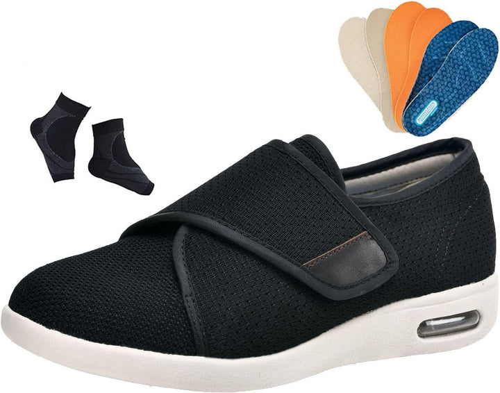 Mens Summer Hollow Mesh Breathable Orthopaedic Adjustable Diabetic Edema Shoes, Comfy Extra Wide Fit Surgery Arthritis Edema Recovery Shoe