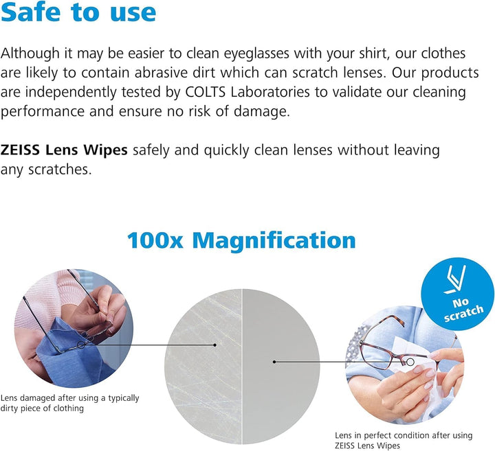 Lens Wipes Pack of 250 Individuly Wrapped Wipes