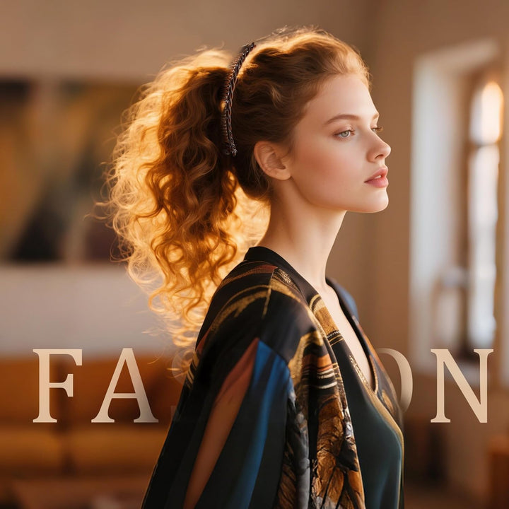 Banana Clip, 2Pcs Banana Hair Comb, Double Comb, Long Hair Clips, Fishtail Hair Clips for Women Girls