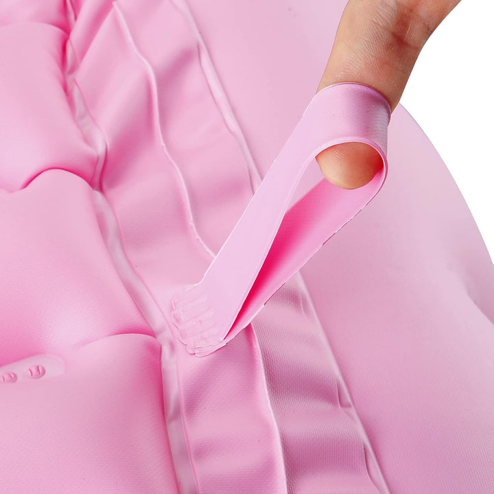 Inflatable Baby Bath Tub, Portable Toddler Bath Tub, Infant Baby Bathtub with Air Pump, Foldable Non-Slip Travel Baby Bath Mini Air Swimming Pool for Newborn (Pink)