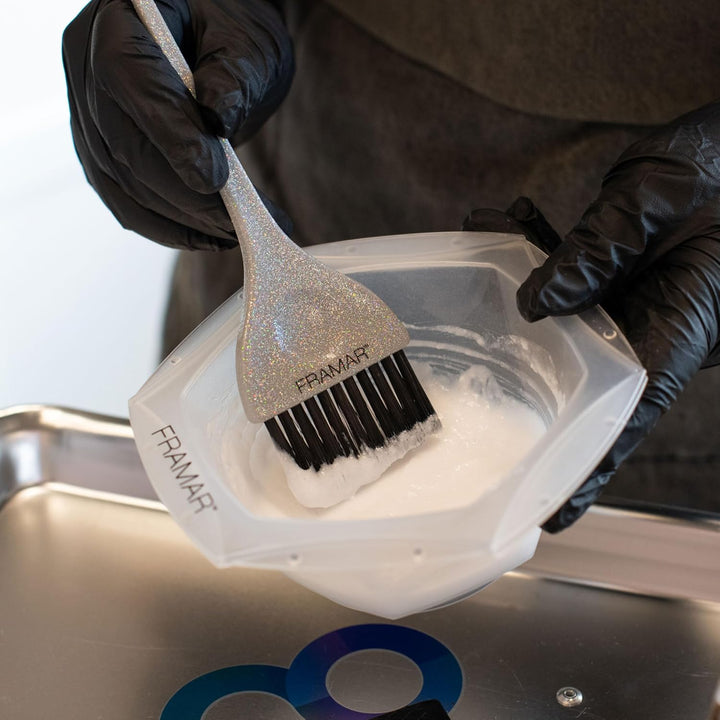 Hair Dye Brush Set – Hair Colour Brush for Hair Bleach Kit, Hair Tint Brush for Hair Lightener, Highlights Hair Dye Kit, Tinting Brush for Root Touch Up, Hair Highlighting Kit – 3 Pack Glitter