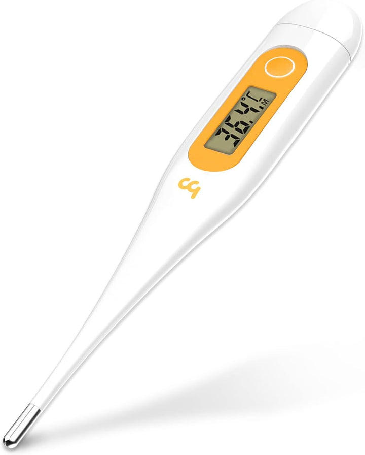 Digital Thermometer, Oral Thermometer Adults Kids Babies, Accurate Fast Switchable Body Temperature Thermometer, Orange