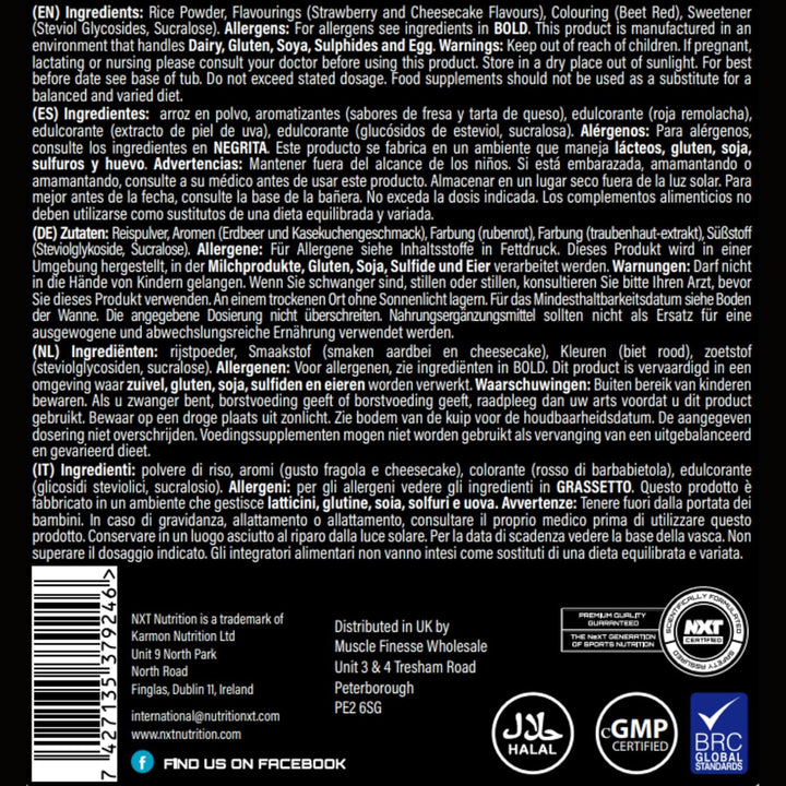 Cream of Rice 2Kg - 80 Servings (Strawberry Cheesecake)